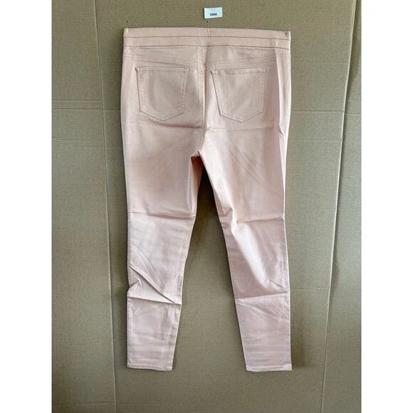 New Light Pink Women’s High waisted skinny jean casual pant stretchy  XL - Picture 4 of 12
